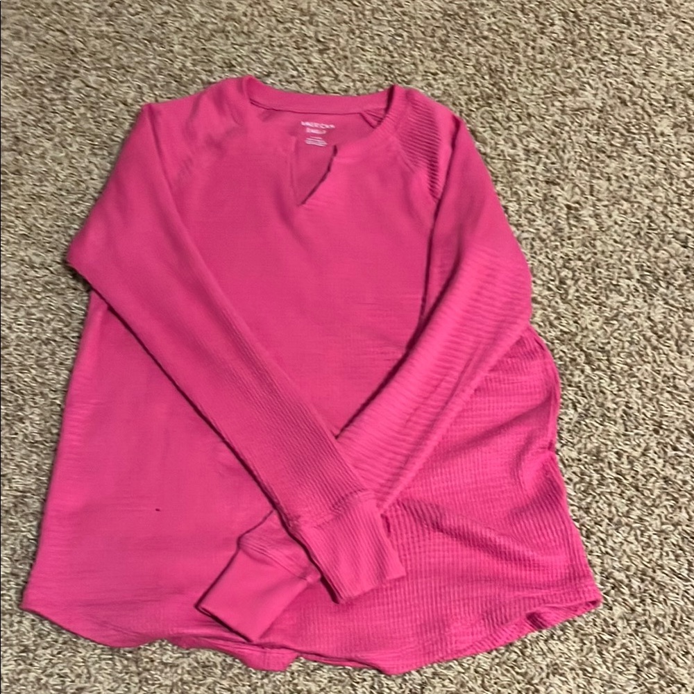 Women's Pink Long Sleeve Top